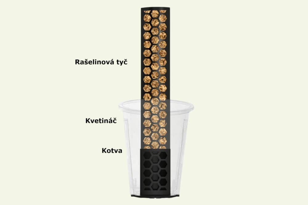 Kotviaca súprava / kotva, kvetináč a tyč